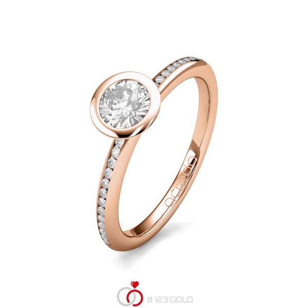 klassischer Trauring/Ehering in Rotgold 585 mit 0,4 ct. + zus. 0,13 ct. Brillant tw, si von acredo - A-1654-25 klassischer Trauring/Ehering in Rotgold 585 mit 0,4 ct. + zus. 0,13 ct. Brillant tw, si von acredo - A-1654-25