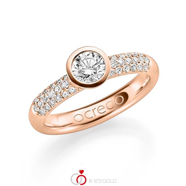 klassischer Trauring/Ehering in Rotgold 585 mit 0,5 ct. + zus. 0,36 ct. Brillant tw, si von acredo - A-1179-4 klassischer Trauring/Ehering in Rotgold 585 mit 0,5 ct. + zus. 0,36 ct. Brillant tw, si von acredo - A-1179-4