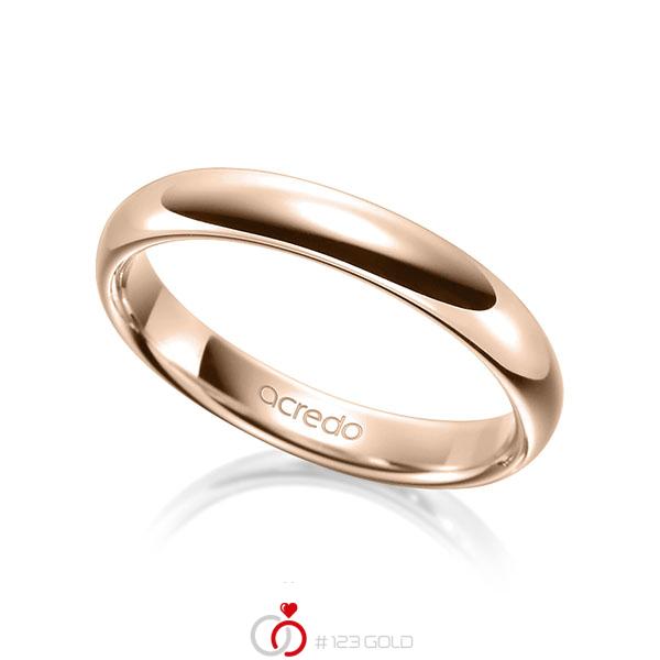 klassischer Trauring/Ehering in Rotgold 585 von acredo - A-1595-5 klassischer Trauring/Ehering in Rotgold 585 von acredo - A-1595-5