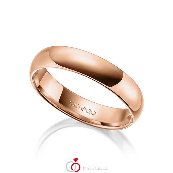klassischer Trauring/Ehering in Rotgold 750 von acredo - A-1296-6 klassischer Trauring/Ehering in Rotgold 750 von acredo - A-1296-6