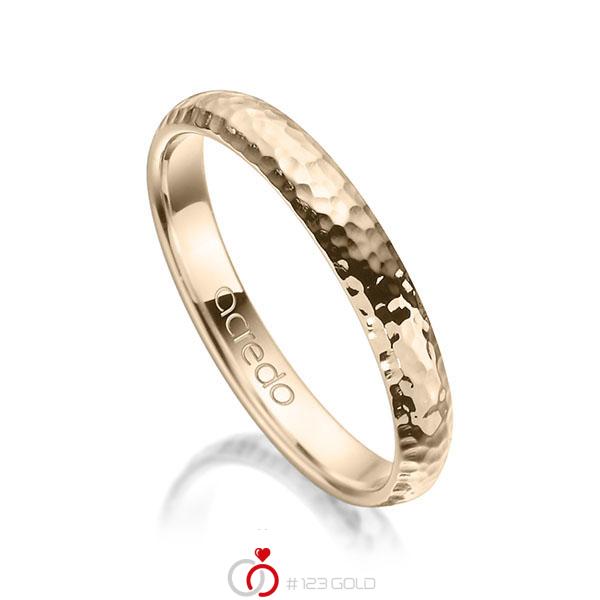 klassischer Trauring/Ehering in Signature Gold 585 gehämmert Struktur von acredo - A-1274-22 klassischer Trauring/Ehering in Signature Gold 585 gehämmert Struktur von acredo - A-1274-22