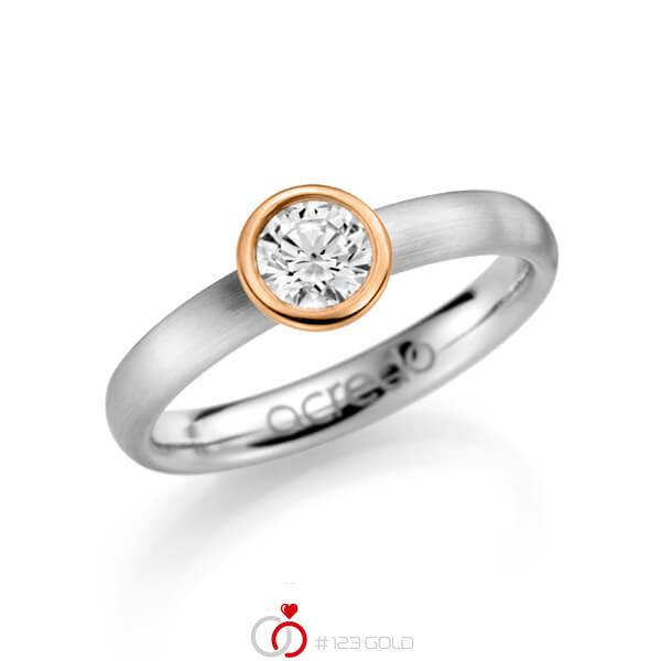klassischer Trauring/Ehering in Weißgold 585 mit 0,5 ct. Brillant tw, si von acredo - A-1126-4 klassischer Trauring/Ehering in Weißgold 585 mit 0,5 ct. Brillant tw, si von acredo - A-1126-4