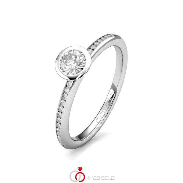 klassischer Trauring/Ehering in Weißgold 585 mit zus. 0,38 ct. Brillant tw, si von acredo - A-1654-18 klassischer Trauring/Ehering in Weißgold 585 mit zus. 0,38 ct. Brillant tw, si von acredo - A-1654-18