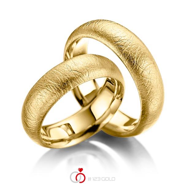 Paar klassische Trauringe/Eheringe in Gelbgold 585 - K-1036-1 Paar klassische Trauringe/Eheringe in Gelbgold 585 - K-1036-1