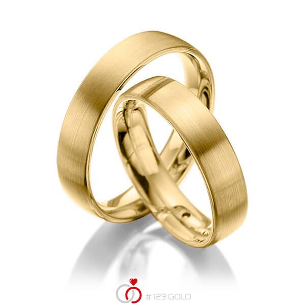 Paar klassische Trauringe/Eheringe in Gelbgold 585 - NP-1051-3 Paar klassische Trauringe/Eheringe in Gelbgold 585 - NP-1051-3