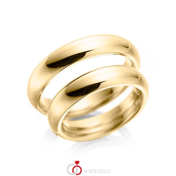Paar klassische Trauringe/Eheringe in Gelbgold 585 von acredo - A-1079-1 Paar klassische Trauringe/Eheringe in Gelbgold 585 von acredo - A-1079-1