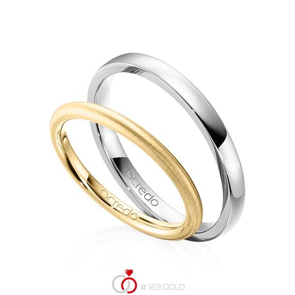 Paar klassische Trauringe/Eheringe in Gelbgold 585 von acredo - A-1382-10 Paar klassische Trauringe/Eheringe in Gelbgold 585 von acredo - A-1382-10