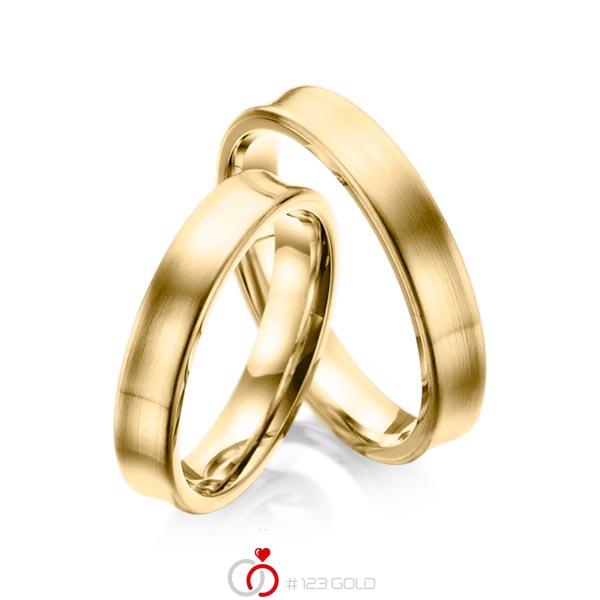 Paar klassische Trauringe/Eheringe in Gelbgold 585 von Steinberg - Q-1014-2 Paar klassische Trauringe/Eheringe in Gelbgold 585 von Steinberg - Q-1014-2