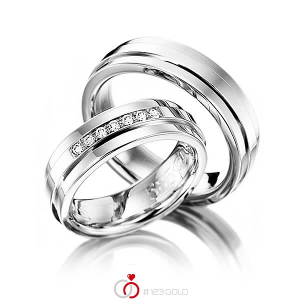 Paar klassische Trauringe/Eheringe in Graugold 585 mit zus. 0,14 ct. Brillant tw, si von 123gold - Y-1142-20 Paar klassische Trauringe/Eheringe in Graugold 585 mit zus. 0,14 ct. Brillant tw, si von 123gold - Y-1142-20