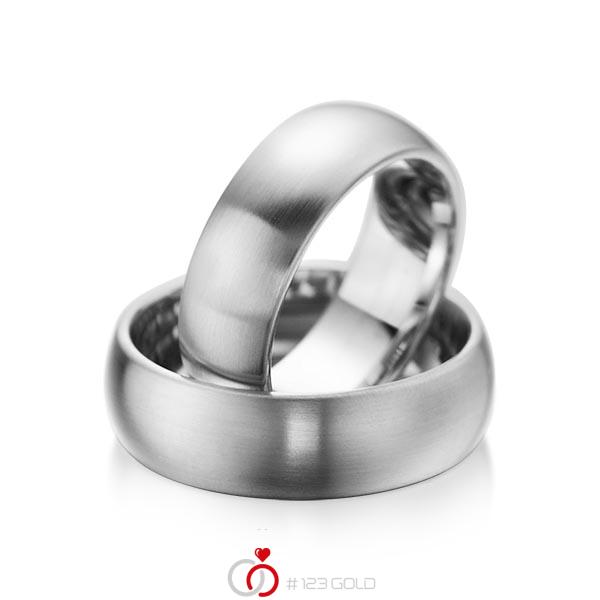 Paar klassische Trauringe/Eheringe in Graugold 585 von acredo - A-1076-4 Paar klassische Trauringe/Eheringe in Graugold 585 von acredo - A-1076-4