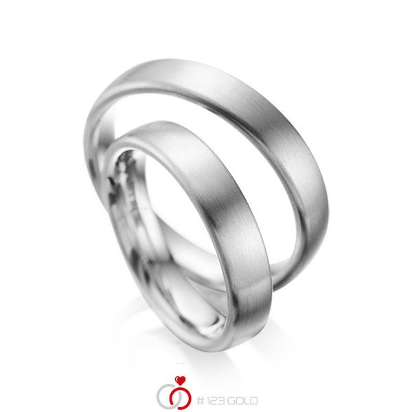 Paar klassische Trauringe/Eheringe in Graugold 585 von acredo - A-1081-6 Paar klassische Trauringe/Eheringe in Graugold 585 von acredo - A-1081-6