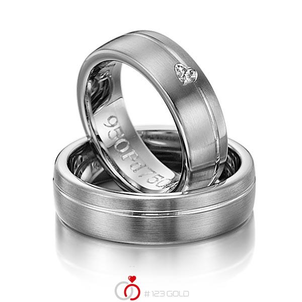 Paar klassische Trauringe/Eheringe in Graugold dunkel 585 mit zus. 0,1 ct. Herz-Diamant tw, vs von 123gold - Y-1133-4 Paar klassische Trauringe/Eheringe in Graugold dunkel 585 mit zus. 0,1 ct. Herz-Diamant tw, vs von 123gold - Y-1133-4