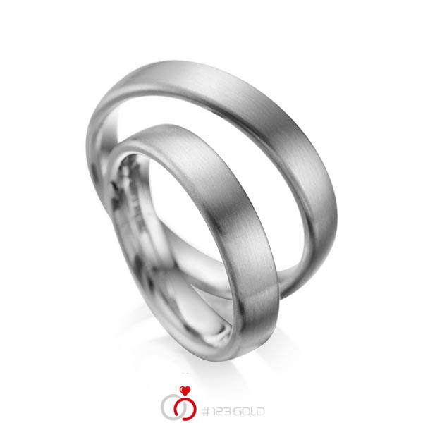 Paar klassische Trauringe/Eheringe in Graugold dunkel 585 von acredo - A-1081-5 Paar klassische Trauringe/Eheringe in Graugold dunkel 585 von acredo - A-1081-5