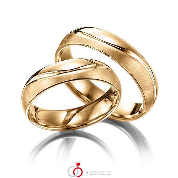 Paar klassische Trauringe/Eheringe in Roségold 585 - NP-1025-9 Paar klassische Trauringe/Eheringe in Roségold 585 - NP-1025-9