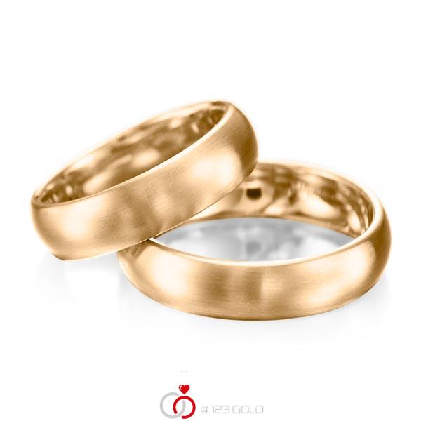 Paar klassische Trauringe/Eheringe in Roségold 585 von acredo - A-1077-4 Paar klassische Trauringe/Eheringe in Roségold 585 von acredo - A-1077-4