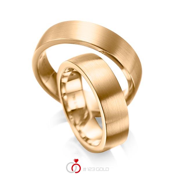 Paar klassische Trauringe/Eheringe in Roségold 585 von acredo - A-1080-5 Paar klassische Trauringe/Eheringe in Roségold 585 von acredo - A-1080-5