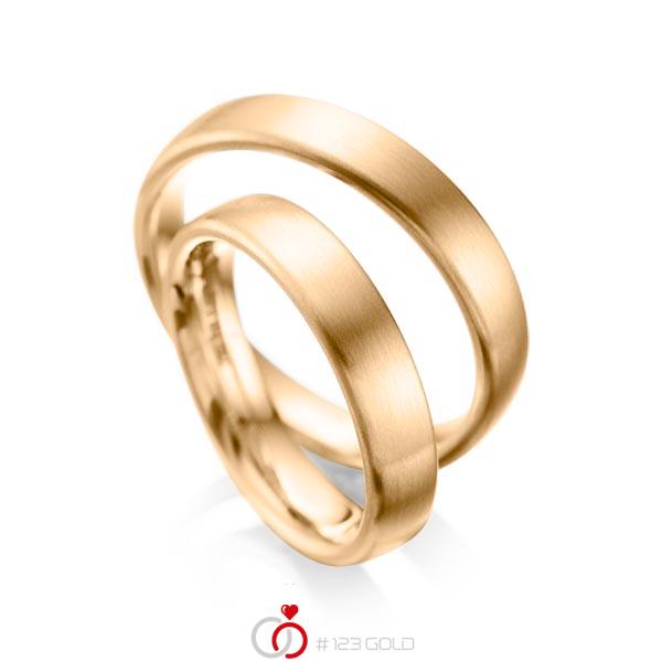Paar klassische Trauringe/Eheringe in Roségold 585 von acredo - A-1081-7 Paar klassische Trauringe/Eheringe in Roségold 585 von acredo - A-1081-7