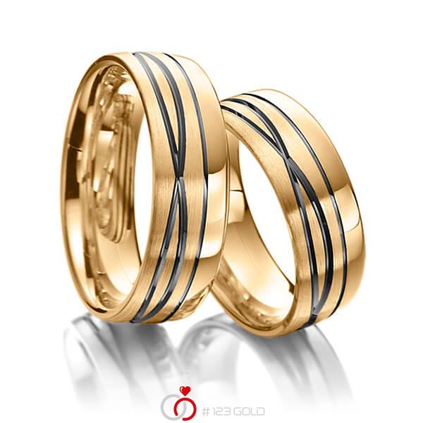Paar klassische Trauringe/Eheringe in Roségold 585 von Merii - M-1082-5 Paar klassische Trauringe/Eheringe in Roségold 585 von Merii - M-1082-5