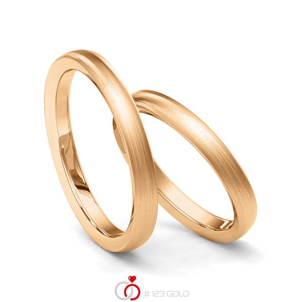 Paar klassische Trauringe/Eheringe in Roségold 585 von Merii - M-1234-3 Paar klassische Trauringe/Eheringe in Roségold 585 von Merii - M-1234-3