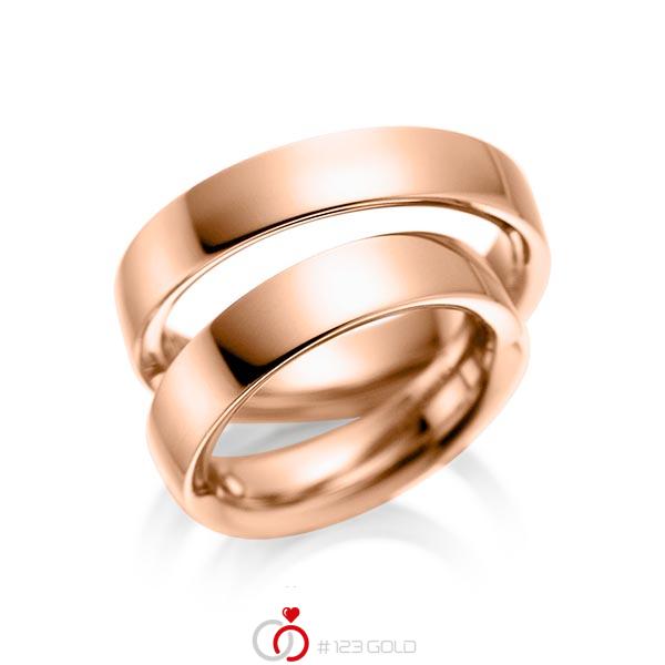 Paar klassische Trauringe/Eheringe in Rotgold 585 von acredo - A-1078-3 Paar klassische Trauringe/Eheringe in Rotgold 585 von acredo - A-1078-3