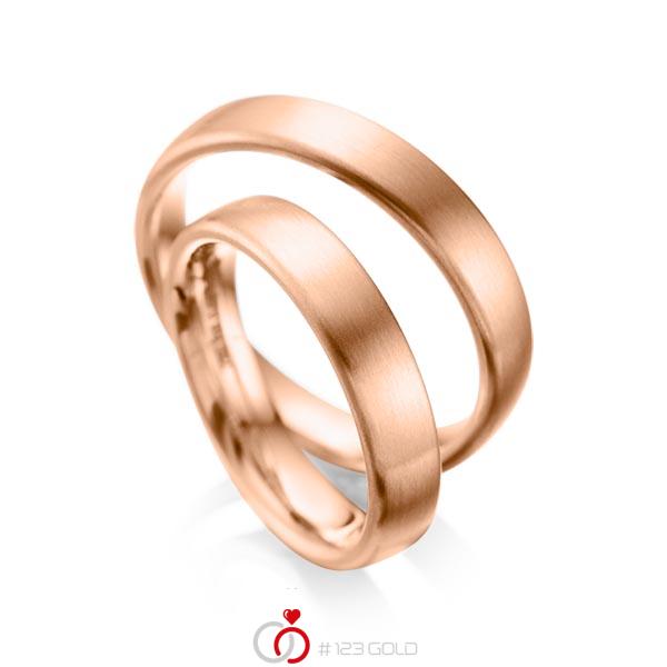 Paar klassische Trauringe/Eheringe in Rotgold 585 von acredo - A-1081-4 Paar klassische Trauringe/Eheringe in Rotgold 585 von acredo - A-1081-4