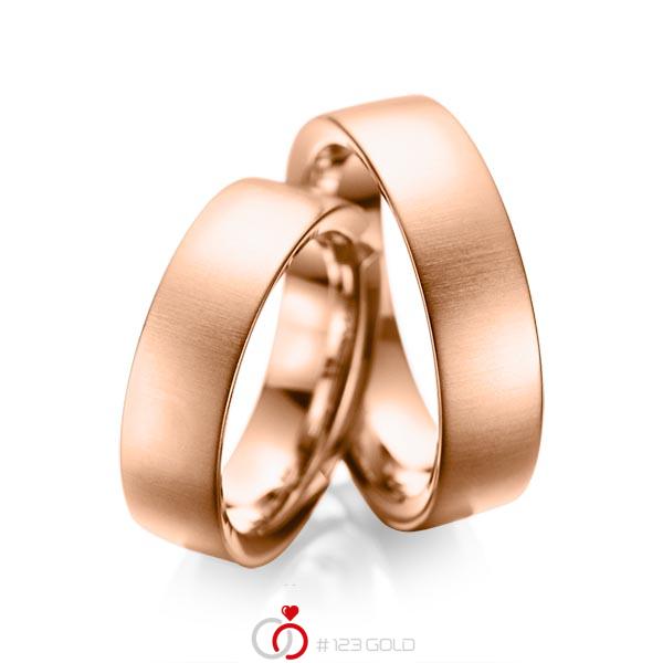 Paar klassische Trauringe/Eheringe in Rotgold 585 von acredo - A-1084-7 Paar klassische Trauringe/Eheringe in Rotgold 585 von acredo - A-1084-7