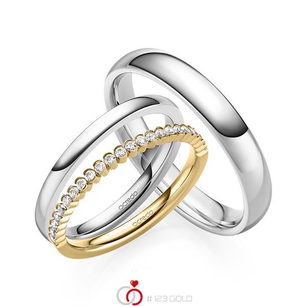 Set in Gelbgold 585 halbausgefasst mit zus. 0,24 ct. Brillant tw, si von acredo - A-2079-2 Set in Gelbgold 585 halbausgefasst mit zus. 0,24 ct. Brillant tw, si von acredo - A-2079-2