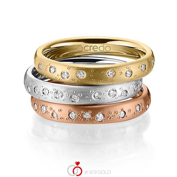 Set in Gelbgold 585 mit zus. 0,663 ct. Brillant tw, si von acredo - A-1447-1 Set in Gelbgold 585 mit zus. 0,663 ct. Brillant tw, si von acredo - A-1447-1