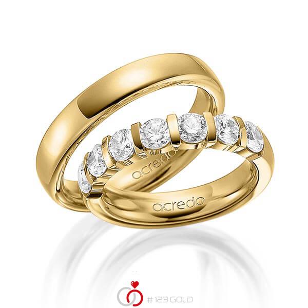 Set in Gelbgold 585 mit zus. 1,75 ct. Brillant tw, vs von acredo - A-1574-2 Set in Gelbgold 585 mit zus. 1,75 ct. Brillant tw, vs von acredo - A-1574-2