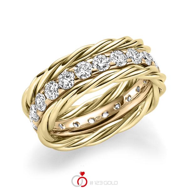 Set in Gelbgold 585 mit zus. 1,98 ct. Brillant tw, si von Merii - M-1302-16 Set in Gelbgold 585 mit zus. 1,98 ct. Brillant tw, si von Merii - M-1302-16