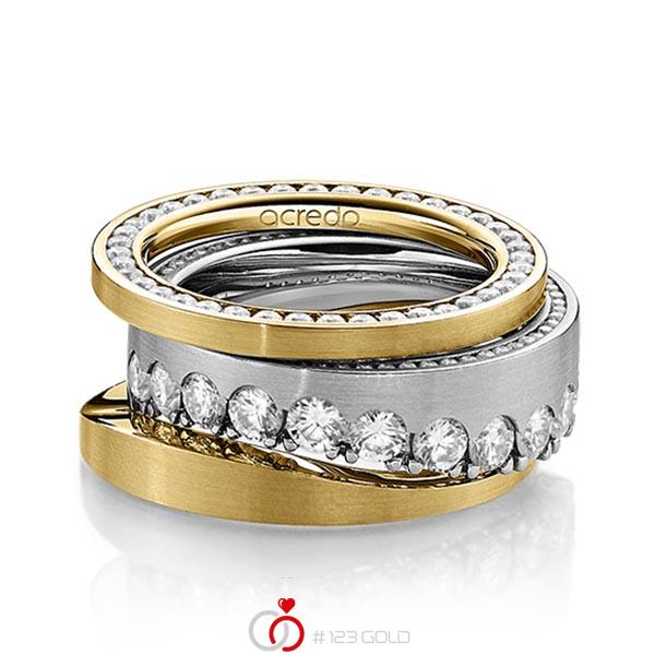 Set in Gelbgold 585 vollausgefasst mit zus. 1,97 ct. Brillant tw, si von acredo - A-1453-10 Set in Gelbgold 585 vollausgefasst mit zus. 1,97 ct. Brillant tw, si von acredo - A-1453-10