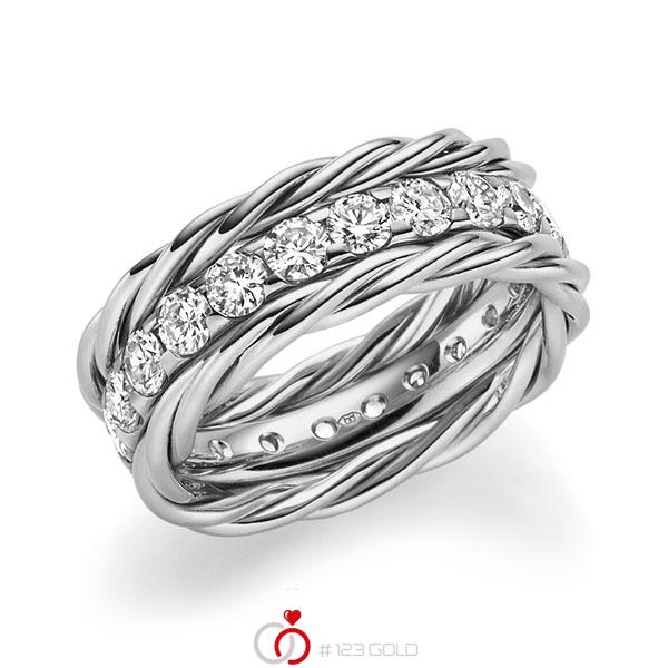 Set in Graugold 585 mit zus. 1,98 ct. Brillant tw, si von Merii - M-1302-18 Set in Graugold 585 mit zus. 1,98 ct. Brillant tw, si von Merii - M-1302-18