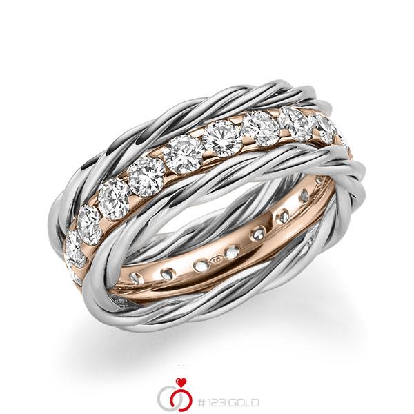 Set in Platin 600 mit zus. 1,98 ct. Brillant w, si von Merii - M-1302-25 Set in Platin 600 mit zus. 1,98 ct. Brillant w, si von Merii - M-1302-25