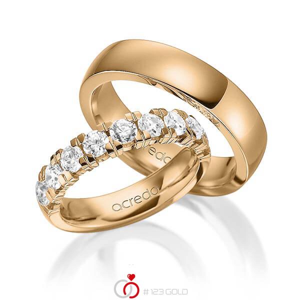 Set in Roségold 585 halbausgefasst mit zus. 1,8 ct. Brillant tw, vs von acredo - A-1585-3 Set in Roségold 585 halbausgefasst mit zus. 1,8 ct. Brillant tw, vs von acredo - A-1585-3