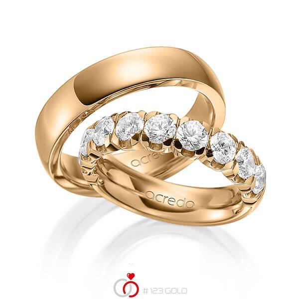 Set in Roségold 585 halbausgefasst mit zus. 1,8 ct. Brillant tw, vs von acredo - A-1589-3 Set in Roségold 585 halbausgefasst mit zus. 1,8 ct. Brillant tw, vs von acredo - A-1589-3