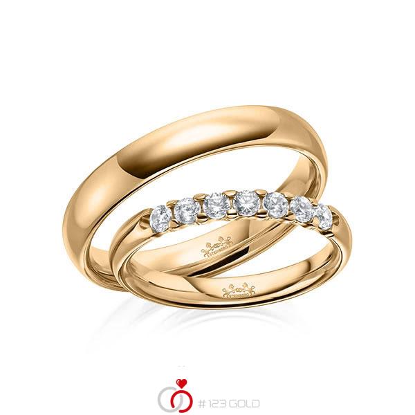 Set in Roségold 585 mit zus. 0,35 ct. Brillant tw, si von Steinberg - Q-1616-4 Set in Roségold 585 mit zus. 0,35 ct. Brillant tw, si von Steinberg - Q-1616-4