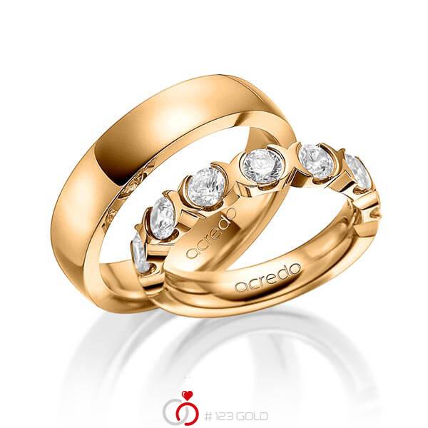 Set in Roségold 585 mit zus. 1,4 ct. Brillant tw, vs von acredo - A-1580-4 Set in Roségold 585 mit zus. 1,4 ct. Brillant tw, vs von acredo - A-1580-4