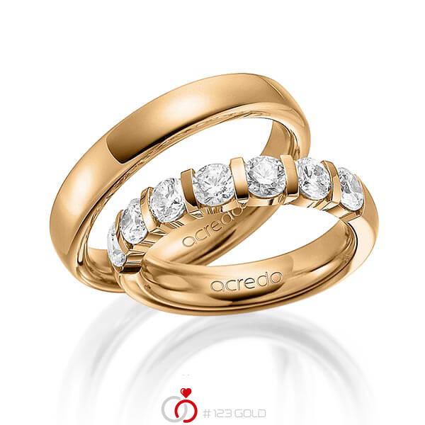 Set in Roségold 585 mit zus. 1,75 ct. Brillant tw, vs von acredo - A-1574-3 Set in Roségold 585 mit zus. 1,75 ct. Brillant tw, vs von acredo - A-1574-3