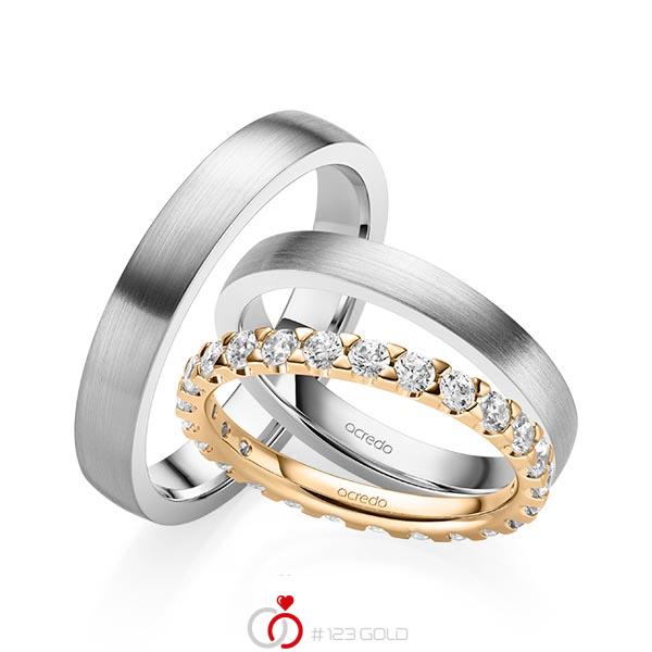 Set in Roségold 585 vollausgefasst mit zus. 1,3 ct. Brillant tw, si von acredo - A-2068-7 Set in Roségold 585 vollausgefasst mit zus. 1,3 ct. Brillant tw, si von acredo - A-2068-7