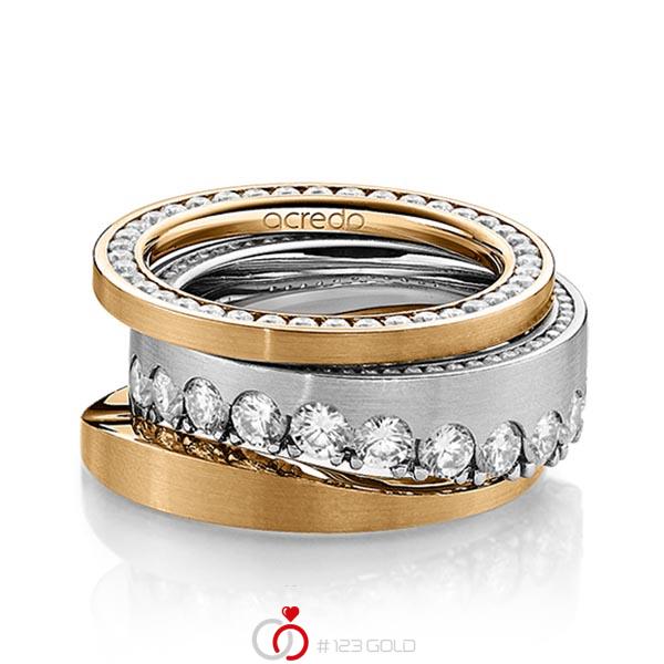 Set in Roségold 585 vollausgefasst mit zus. 1,97 ct. Brillant tw, si von acredo - A-1453-1 Set in Roségold 585 vollausgefasst mit zus. 1,97 ct. Brillant tw, si von acredo - A-1453-1
