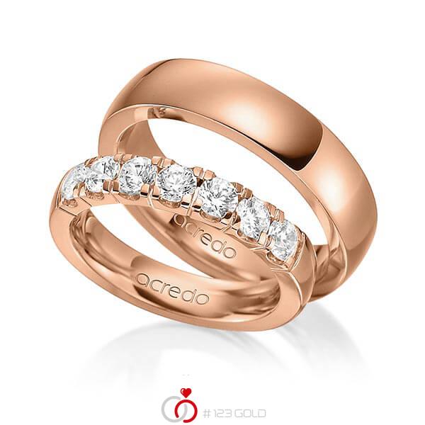 Set in Rotgold 585 mit zus. 1,05 ct. Brillant tw, vs von acredo - A-1582-4 Set in Rotgold 585 mit zus. 1,05 ct. Brillant tw, vs von acredo - A-1582-4