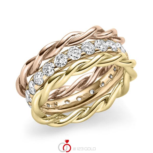 Set in Rotgold 585 mit zus. 1,98 ct. Brillant tw, si von Merii - M-1302-11 Set in Rotgold 585 mit zus. 1,98 ct. Brillant tw, si von Merii - M-1302-11
