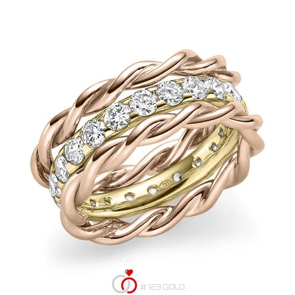 Set in Rotgold 585 mit zus. 1,98 ct. Brillant tw, si von Merii - M-1302-12 Set in Rotgold 585 mit zus. 1,98 ct. Brillant tw, si von Merii - M-1302-12