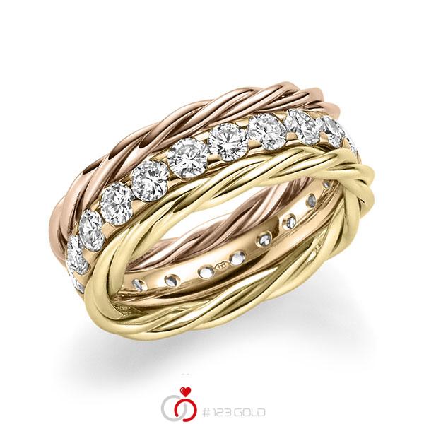 Set in Rotgold 585 mit zus. 1,98 ct. Brillant tw, si von Merii - M-1302-23 Set in Rotgold 585 mit zus. 1,98 ct. Brillant tw, si von Merii - M-1302-23