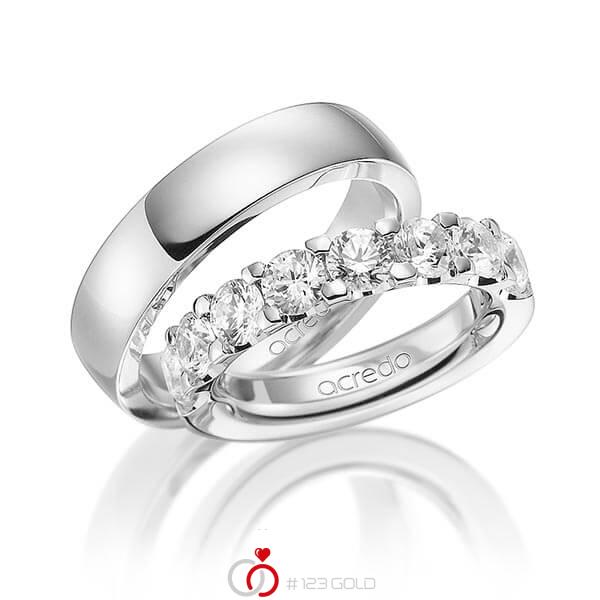Set in Weissgold 585 halbausgefasst mit 8x 0,3 ct. Brillant tw, vs von acredo - A-1578-1 Set in Weissgold 585 halbausgefasst mit 8x 0,3 ct. Brillant tw, vs von acredo - A-1578-1
