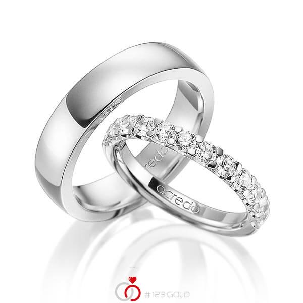 Set in Weissgold 585 halbausgefasst mit zus. 1,08 ct. Brillant tw, vs von acredo - A-1576-1 Set in Weissgold 585 halbausgefasst mit zus. 1,08 ct. Brillant tw, vs von acredo - A-1576-1