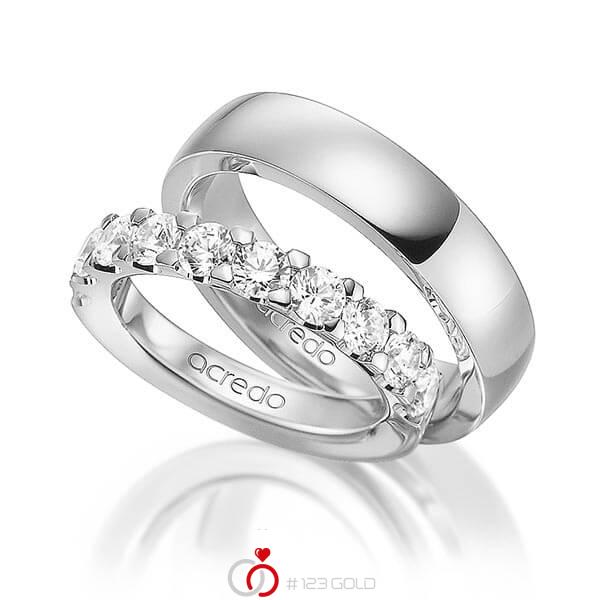 Set in Weissgold 585 halbausgefasst mit zus. 1,6 ct. Brillant tw, vs von acredo - A-1577-1 Set in Weissgold 585 halbausgefasst mit zus. 1,6 ct. Brillant tw, vs von acredo - A-1577-1