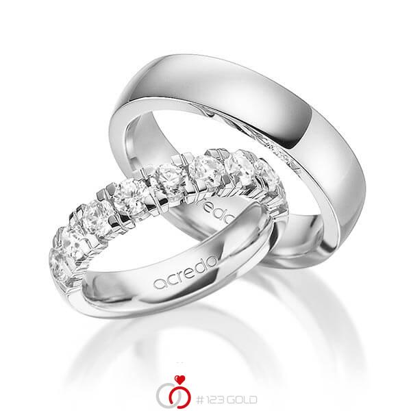 Set in Weissgold 585 halbausgefasst mit zus. 1,8 ct. Brillant tw, vs von acredo - A-1585-1 Set in Weissgold 585 halbausgefasst mit zus. 1,8 ct. Brillant tw, vs von acredo - A-1585-1