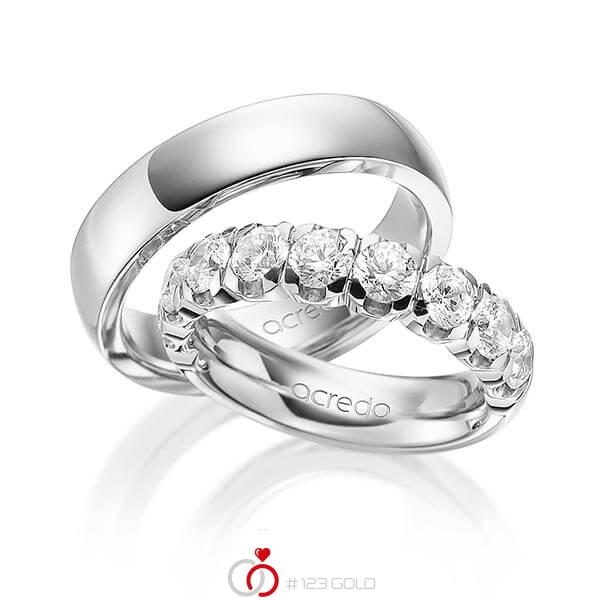 Set in Weissgold 585 halbausgefasst mit zus. 1,8 ct. Brillant tw, vs von acredo - A-1589-1 Set in Weissgold 585 halbausgefasst mit zus. 1,8 ct. Brillant tw, vs von acredo - A-1589-1