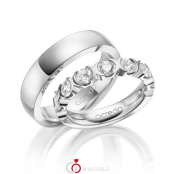 Set in Weissgold 585 mit zus. 1,4 ct. Brillant tw, vs von acredo - A-1580-1 Set in Weissgold 585 mit zus. 1,4 ct. Brillant tw, vs von acredo - A-1580-1